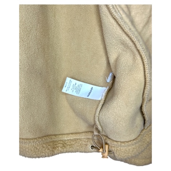 Hudson Bay HBC Stripes Beige Women's Faux Shearling Teddy Jacket Zip Up M - Picture 4 of 11